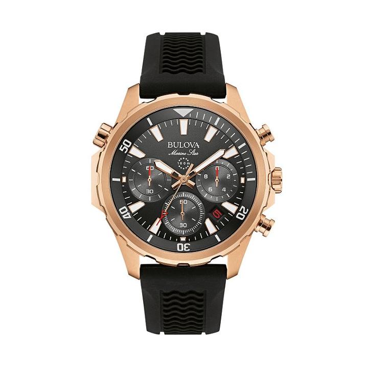Bulova Men's Marine Star Chronograph Watch - 97b153, Black