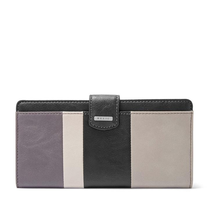 Relic Rfid-blocking Checkbook Wallet, Women's, Grey