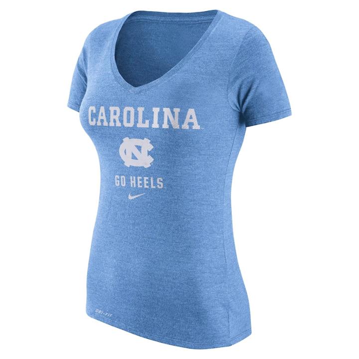 Women's Nike North Carolina Tar Heels Franchise Tee, Size: Large, Blue