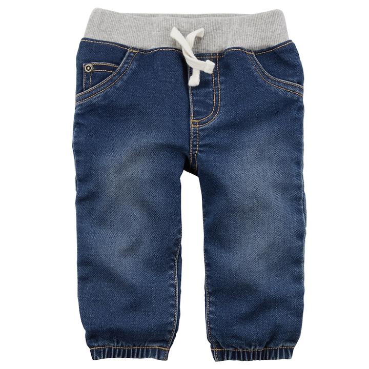 Baby Boy Carter's Pull-on Denim Jogger Pants, Size: Newborn, Blue