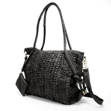 Amerileather Echo Leather Convertible Shoulder Bag, Women's, Black