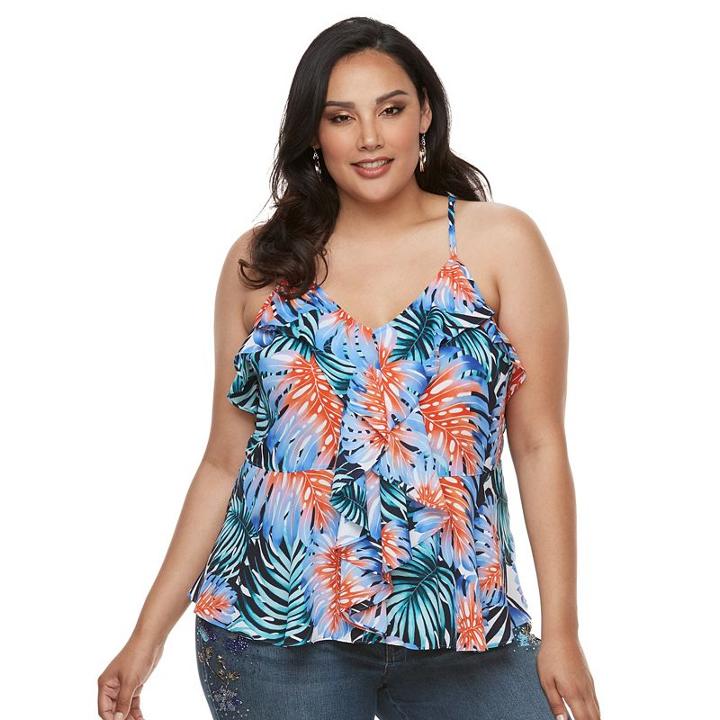 Plus Size Jennifer Lopez Smocked Off-the-shoulder Top, Women's, Size: 2xl, Med Blue