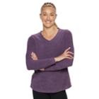 Women's Tek Gear&reg; Long Sleeve Microfleece Top, Size: Small, Med Red