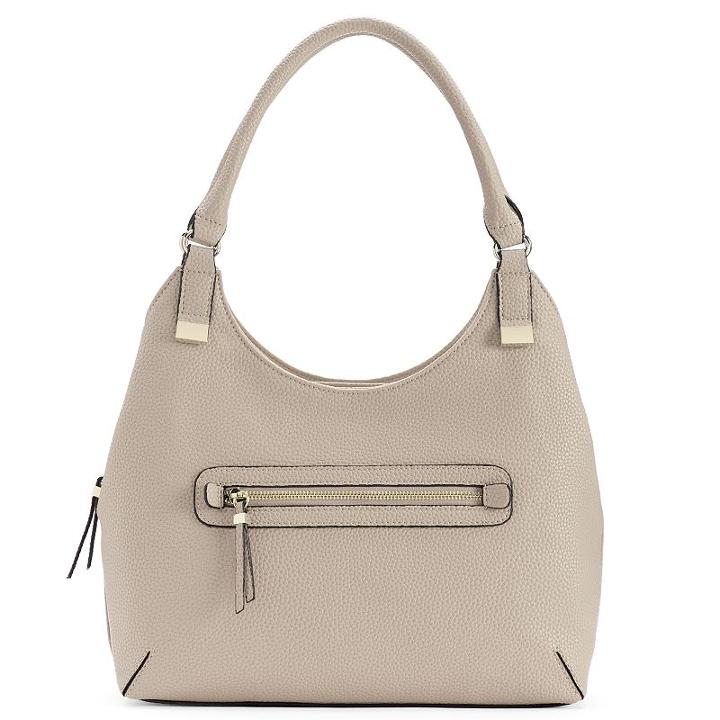 Apt. 9&reg; Brooke Pebbled Triple Entry Shopper, Women's, Light Grey