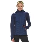 Women's Fila Sport&reg; Fleece Zip-up Hoodie, Size: Large, Blue (navy)