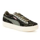 Puma Vikky Platform Velvet Flocked Women's Sneakers, Size: 10, Green