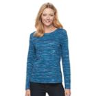 Women's Croft & Barrow&reg; Crewneck Tee, Size: Medium, Dark Blue