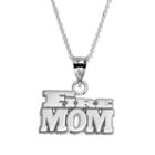 Insignia Collection Sterling Silver Fire Mom Pendant Necklace, Women's, Size: 18, Grey