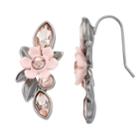 Simply Vera Vera Wang Simulated Crystal Flower Drop Earrings, Women's, Pink