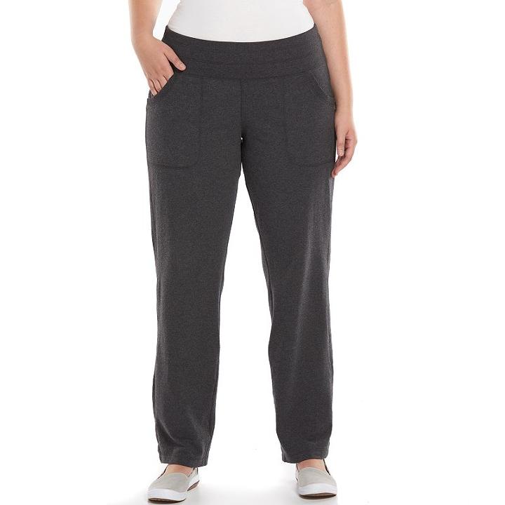 Plus Size Tek Gear&reg; Wide-leg Lounge Pants, Women's, Size: 3x Short, Dark Grey