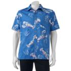 Men's Croft & Barrow&reg; Classic-fit Tropical Button-down Shirt, Size: Medium, Blue (navy)