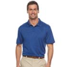 Men's Haggar&reg; Cool 18&reg; Regular-fit Solid Textured Performance Polo, Size: Small, Turquoise/blue (turq/aqua)
