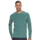 Big & Tall Apt. 9&reg; Premier Flex Classic-fit Stretch Crewneck Tee, Men's, Size: L Tall, Med Green