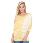 Women's White Mark Dolman Tunic, Size: Large, Yellow