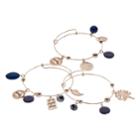 Family Tree Bangle Bracelet Set, Women's, Blue