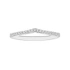 Boston Bay Diamonds 14k White Gold 1/10 Carat T.w. Diamond Shadow Wedding Ring, Women's, Size: 6.50