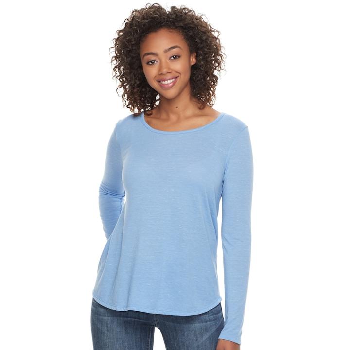 Juniors' So&reg; Cross Back Tee, Teens, Size: Xl, Blue (navy)
