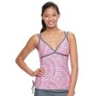 Women's Free Country Medallion Tankini Top, Size: Small, Pink Other