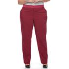 Plus Size Apt. 9&reg; Torie Satin Waist Straight-leg Pants, Women's, Size: 22 W, Red