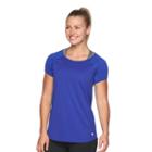 Women's Tek Gear&reg; Raglan Base Layer Workout Tee, Size: Large, Med Blue