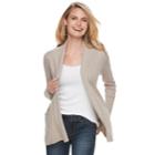Women's Sonoma Goods For Life&trade; Shawl Collar Cardigan, Size: Medium, Med Beige