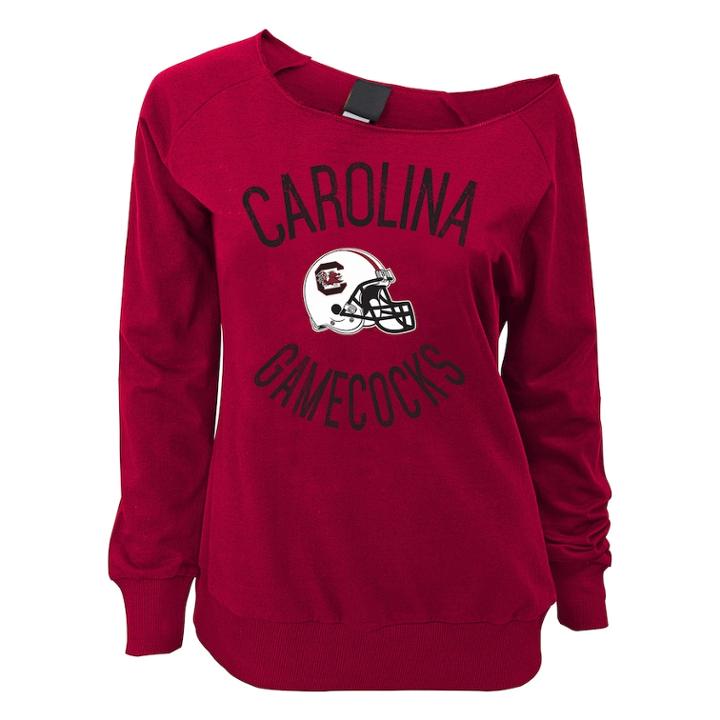 Juniors' South Carolina Gamecocks Flashdance Slouch Crewneck, Teens, Size: Large, Dark Red