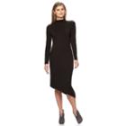 Women's Apt. 9&reg; Asymmetrical Mockneck Shift Dress, Size: Small, Black