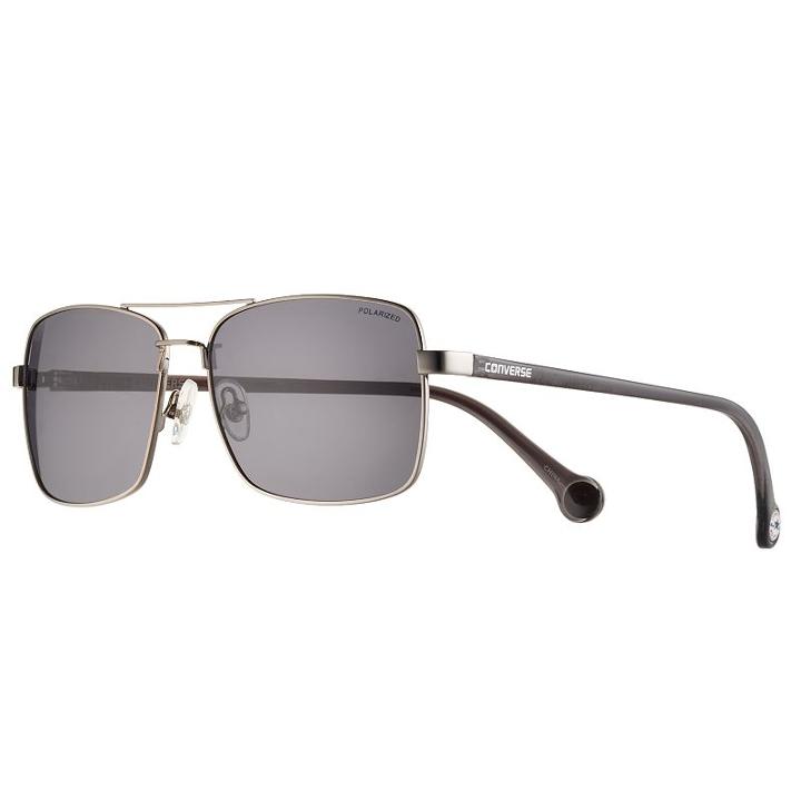Converse H052 58mm Chuck Taylor Polarized Aviator Sunglasses, Adult Unisex, Grey