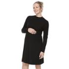 Maternity A:glow Ribbed Swing Dress, Women's, Size: Xs-mat, Black