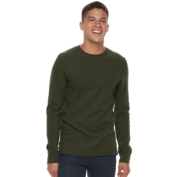 Men's Urban Pipeline&reg; Thermal Tee, Size: Medium, Dark Green