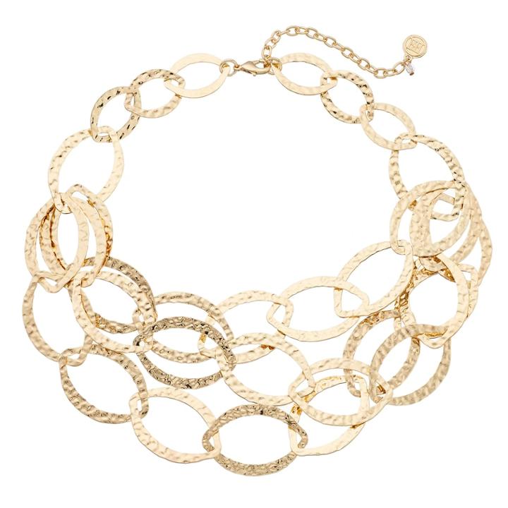 Dana Buchman Multi Strand Marquise Link Necklace, Women's, Gold
