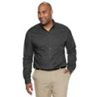 Big & Tall Van Heusen Flex Non-iron Classic-fit Button-down Shirt, Men's, Size: 4xb, Black