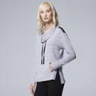 Women's Simply Vera Vera Wang Simply Separates Cowlneck Sweatshirt, Size: Medium, Med Purple