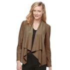 Women's Dana Buchman Faux-suede Jacket, Size: Xl, Brown