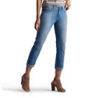 Women's Lee Cameron Easy Fit Crop Jeans, Size: 16 Avg/reg, Light Blue