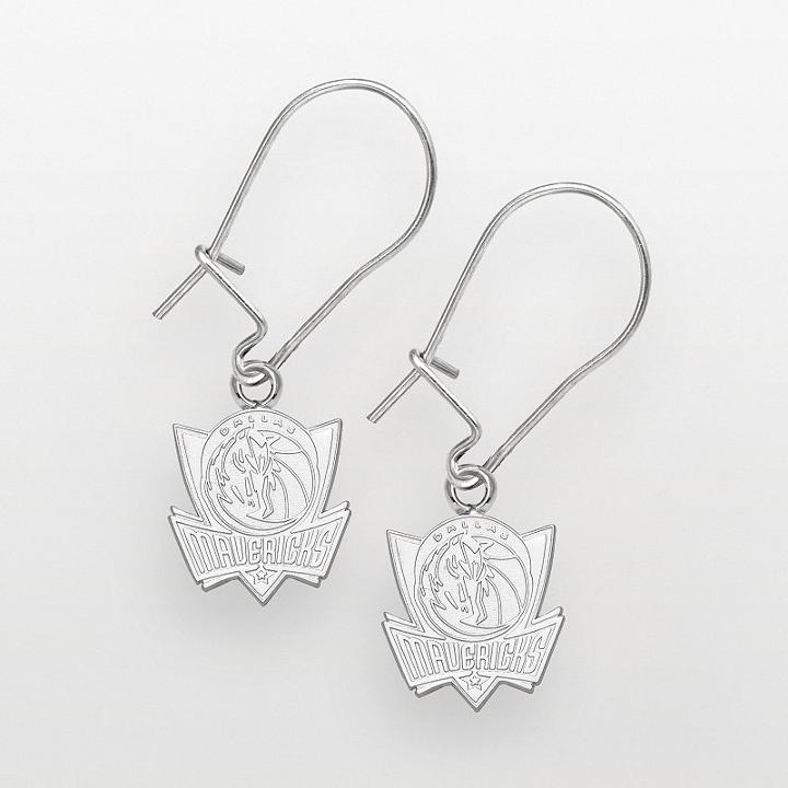 Dallas Mavericks Sterling Silver Logo Drop Earrings, Women's