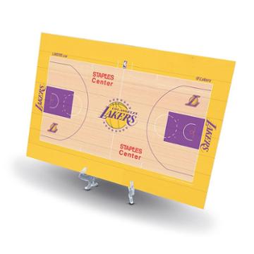 Los Angeles Lakers Replica Basketball Court Display, Size: Novelty, Black