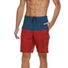 Men's Sonoma Goods For Life&trade; Flexwear Colorblock Swim Trunks, Size: Xl, Navy Red