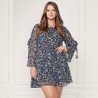 Lc Lauren Conrad Runway Collection Floral Fit & Flare Dress - Plus Size, Women's, Size: 1xl, Blue