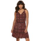 Petite Suite 7 Floral Medallion Sleeveless Dress, Women's, Size: 4 Petite, Red