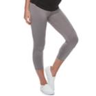 Maternity A:glow Belly Panel Workout Capri Leggings, Women's, Size: Xl-mat, Med Grey