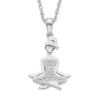Charming Moments Sterling Silver 1/10 Carat T.w. Diamond Meditation Pendant Necklace, Women's, Size: 18, White