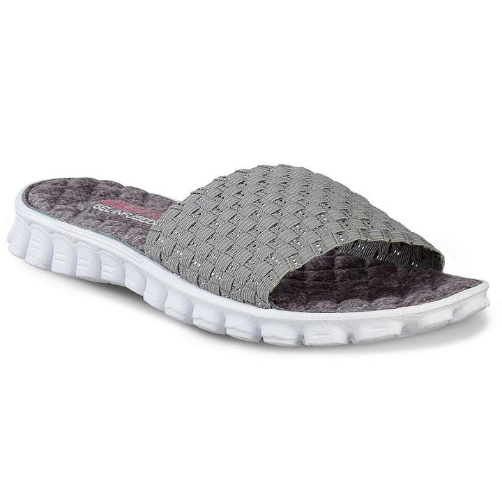 Skechers Ez Flex Cool Sandpiper Women's Slide Sandals, Girl's, Size: 5, Med Grey