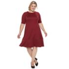 Plus Size Suite 7 Fit & Flare Dress, Women's, Size: 14 W, Dark Red