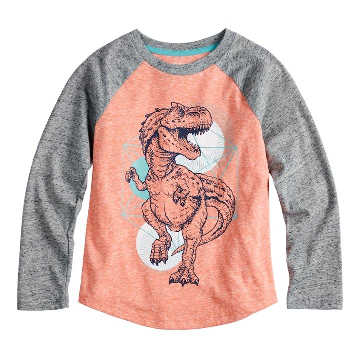 Boys 4-12 Sonoma Goods For Life&trade; Raglan Graphic Tee, Size: 10, Med Orange