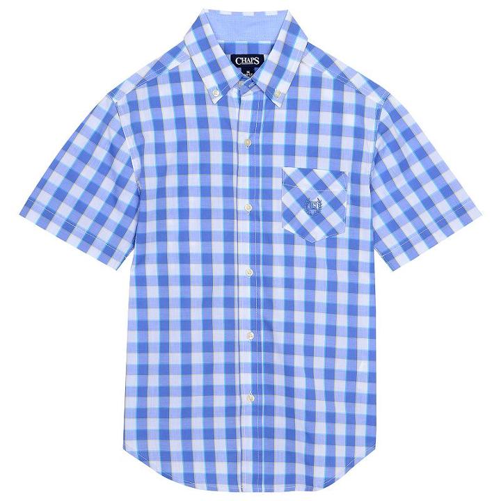 Boys 4-20 Chaps Plaid Button-down Shirt, Boy's, Size: 6, Blue Other