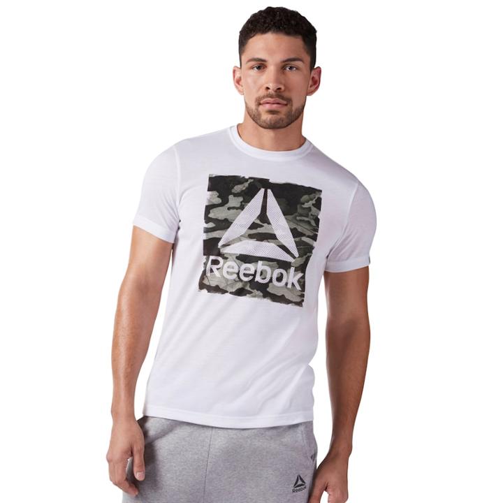 Men's Reebok Camo Delta Tee, Size: Medium, White