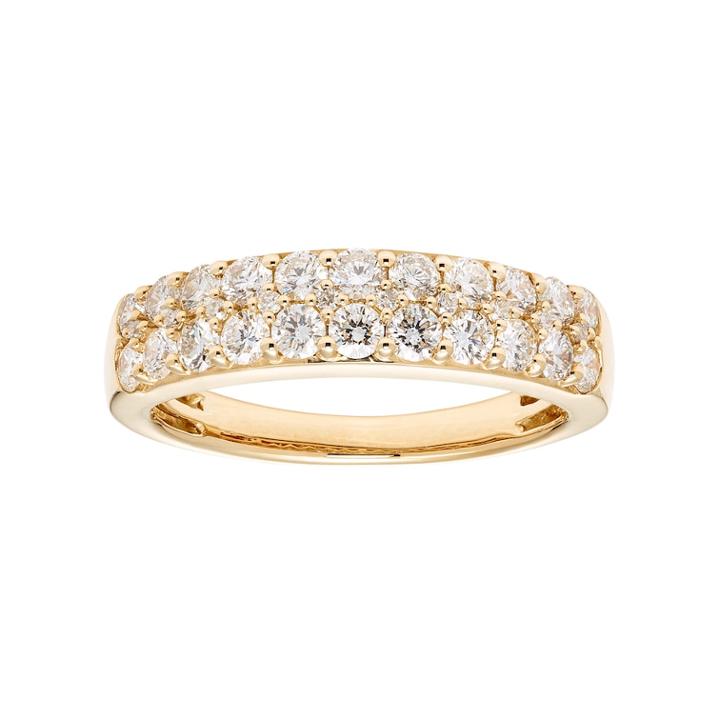 14k Gold 1 Carat T.w. Igl Certified Diamond Pave Wedding Band, Women's, Size: 9.50, White