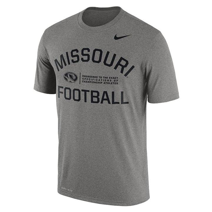 Men's Nike Missouri Tigers Dri-fit Legend Lift Tee, Size: Xl, Med Grey