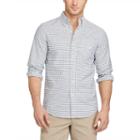Men's Chaps Classic-fit Plaid Stretch Oxford Button-down Shirt, Size: Small, Blue